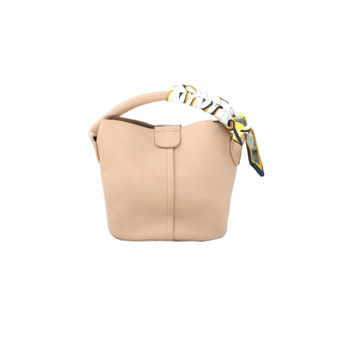 Perfect Soft Leather Mini & Scarf - Beige