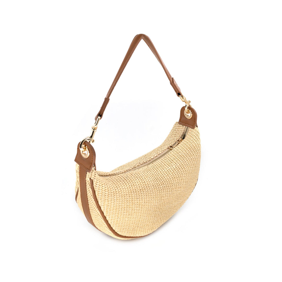 Half Moon Straw Bag