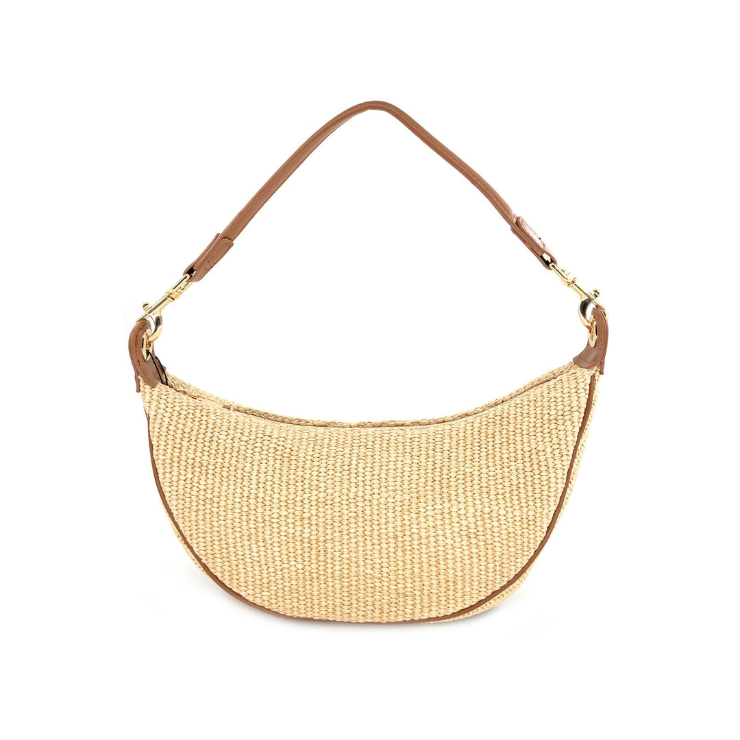 Half Moon Straw Bag