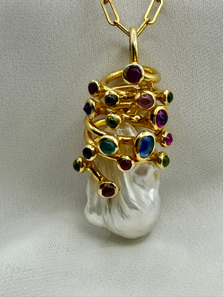 OMG! Large Baroque Pearl Pendant