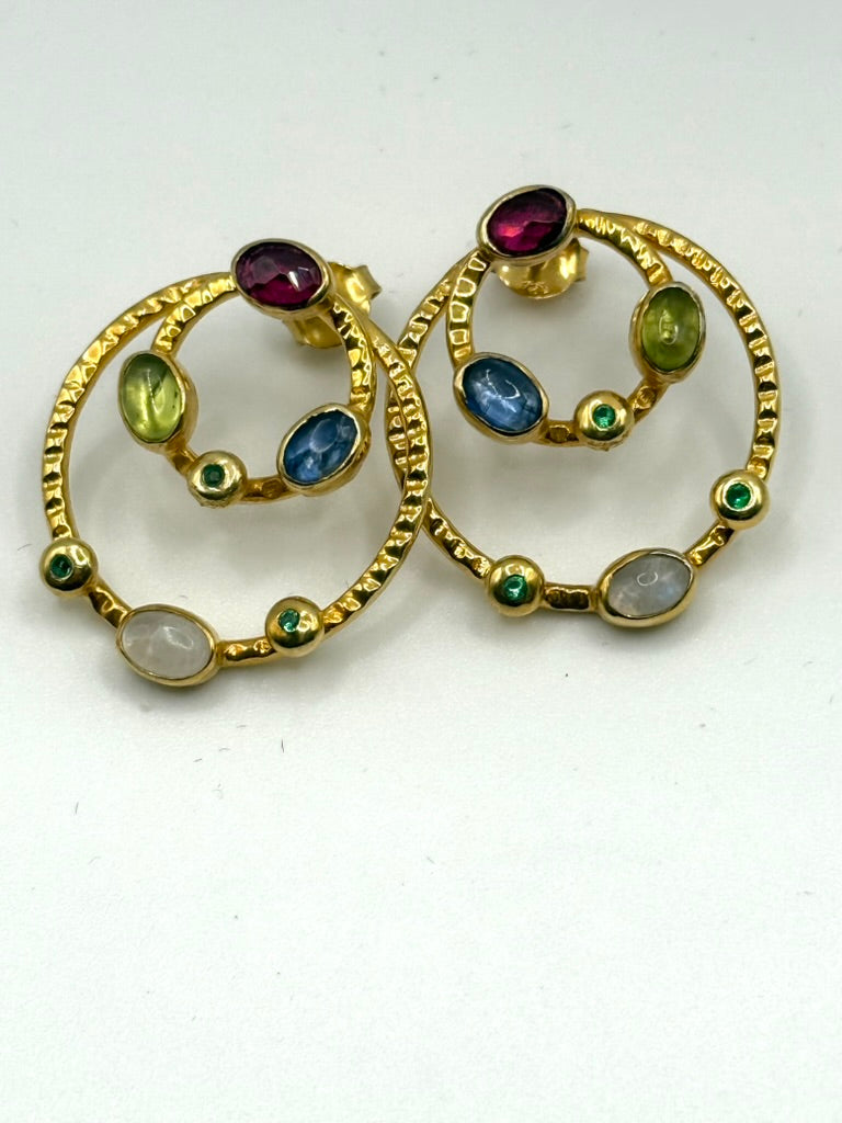 Double hoops with Rubies!