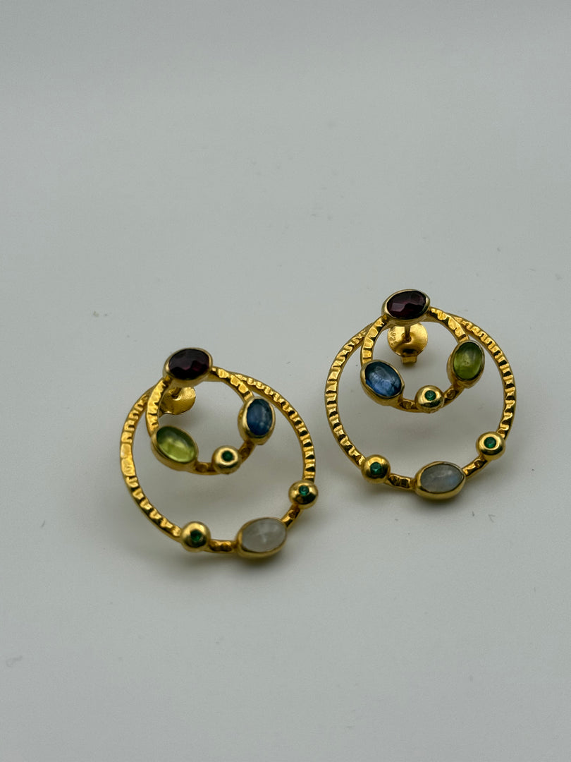 Double hoops with Rubies!