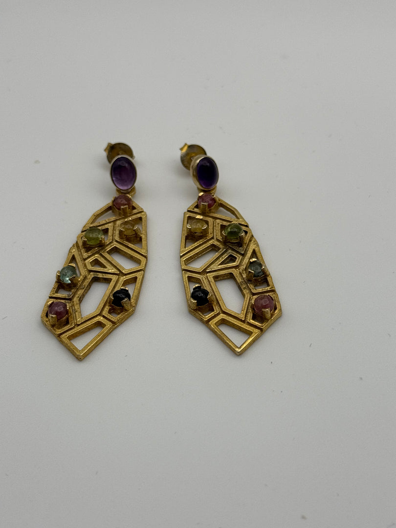 Geometric Stone Dangles