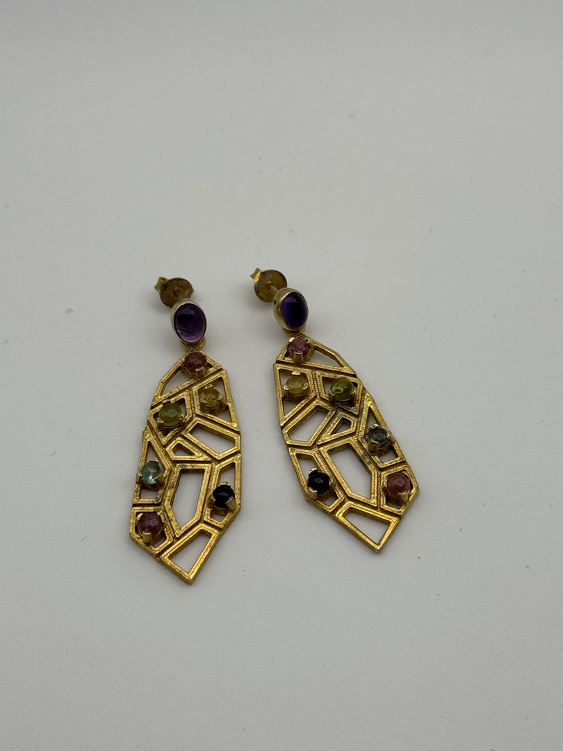 Geometric Stone Dangles