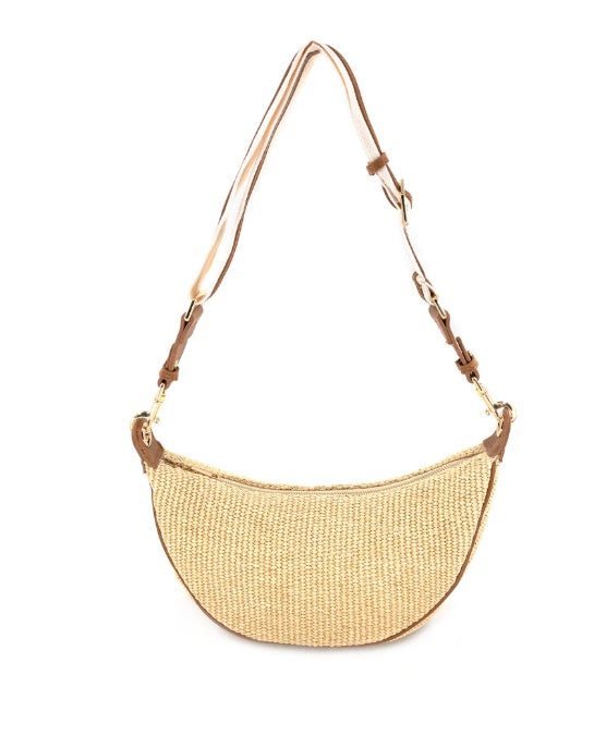 Half Moon Straw Bag