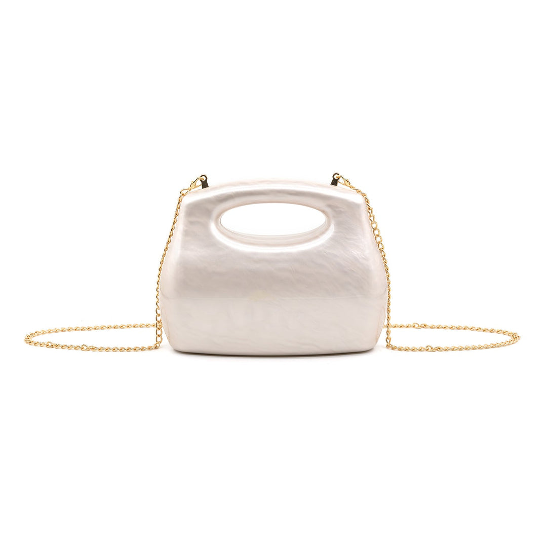 Perfect White! Hard Case Clutch