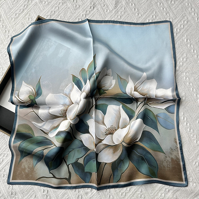 Southern Magnolia Silk Scarf
